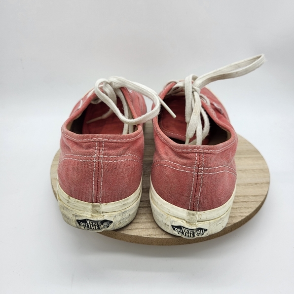 Vans | red canvas low tops with great patina - Picture 4 of 4